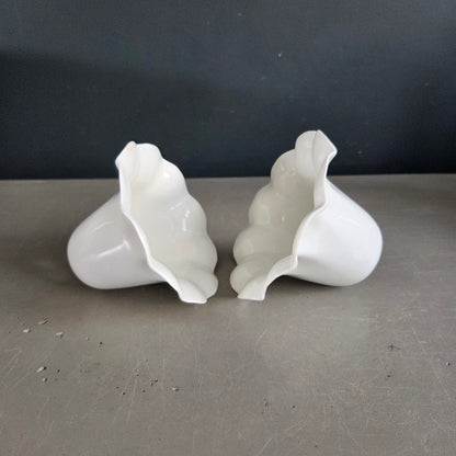Paire d'abat-jour tulipe en porcelaine - Ref 1451
