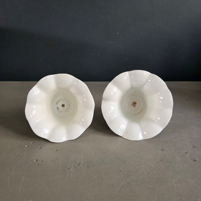 Paire d'abat-jour tulipe en porcelaine - Ref 1451