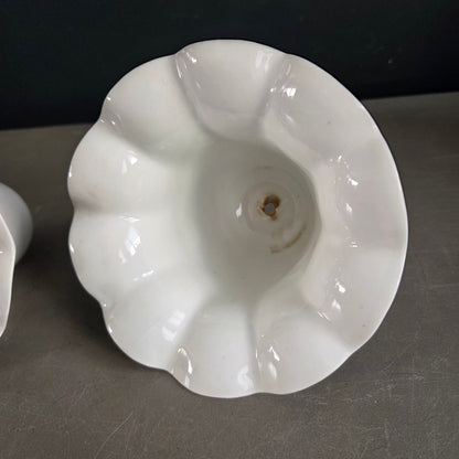 Paire d'abat-jour tulipe en porcelaine - Ref 1451