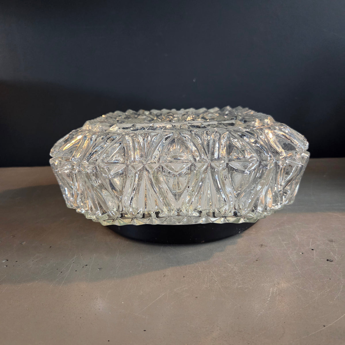 Plafonnier ou applique en verre moulé - Ref 1459