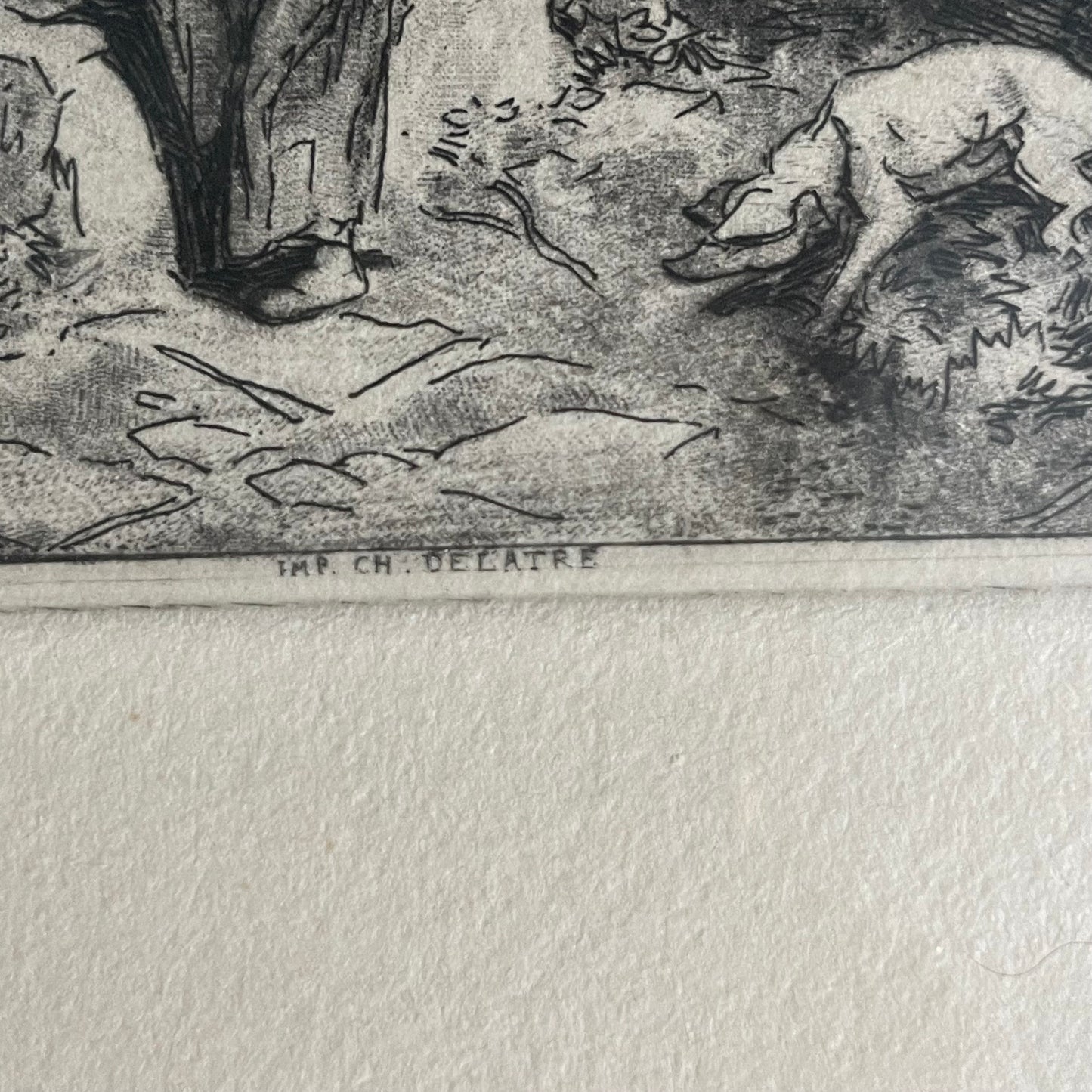 Gravure Louis Hervier imprimé par Charles Delâtre - Ref 1148