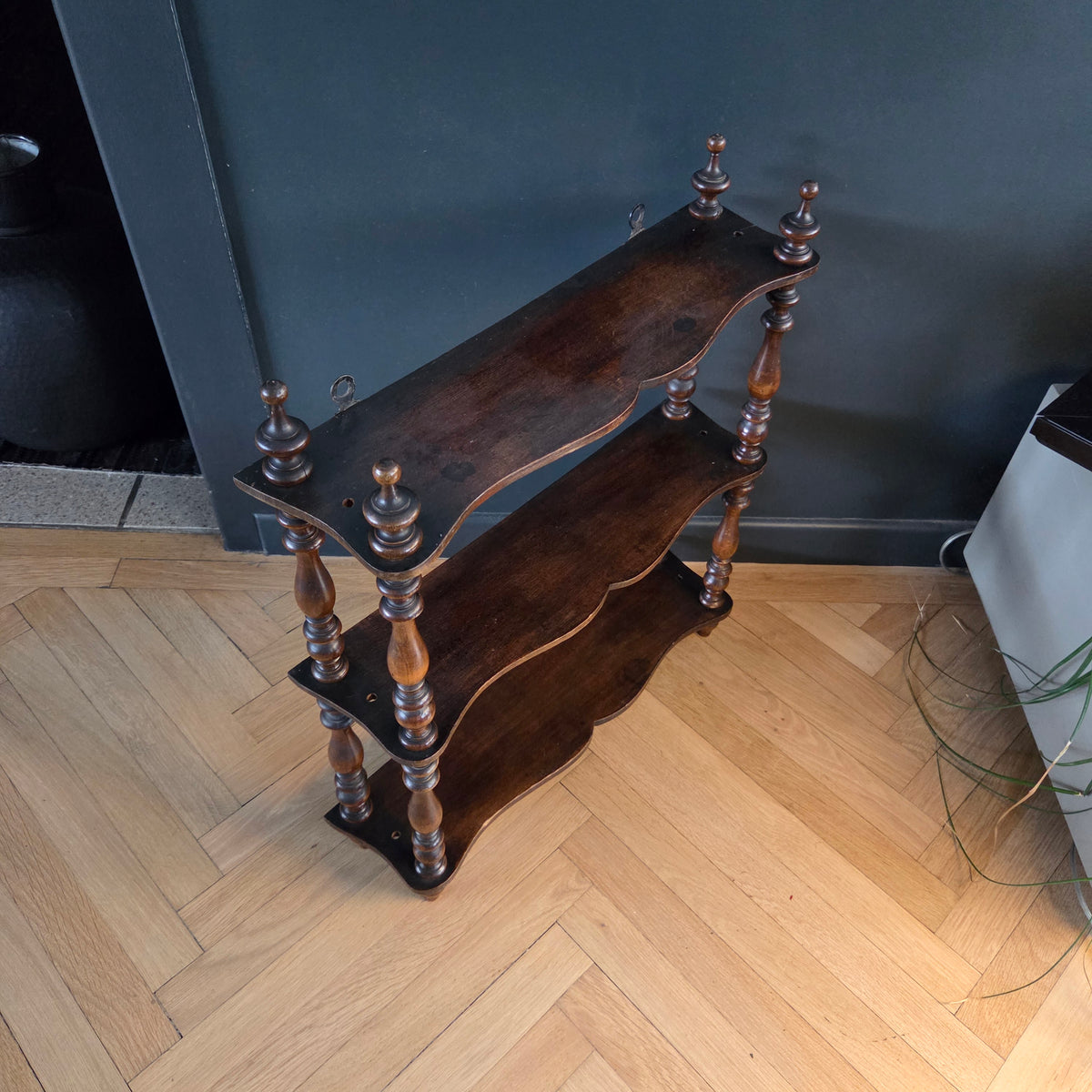 Étagère ancienne à suspendre/ poser en bois tourné - Ref 1464