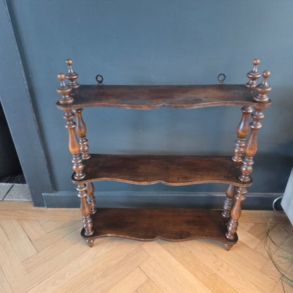 Étagère ancienne à suspendre/ poser en bois tourné - Ref 1464