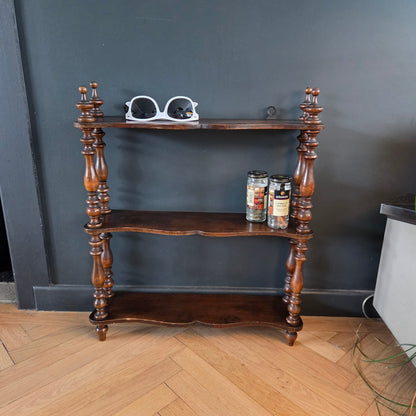 Étagère ancienne à suspendre/ poser en bois tourné - Ref 1464