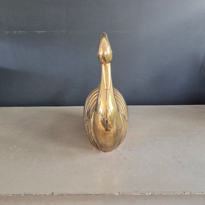 Grand cygne en laiton massif - 30cm - 2,8kg - Ref 1470