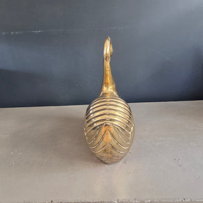 Grand cygne en laiton massif - 30cm - 2,8kg - Ref 1470