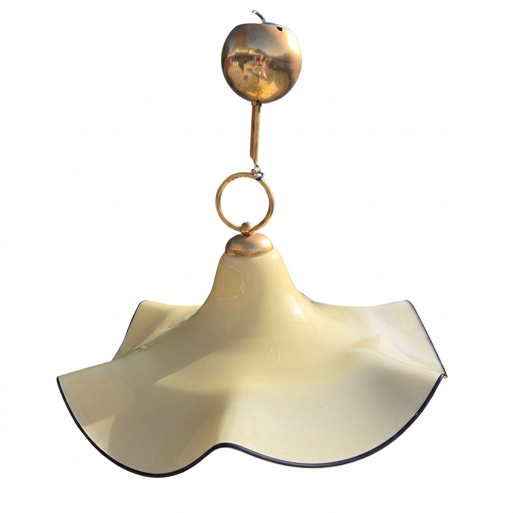 Grande suspension fazzoletto en verre de Murano – Italie années 70 – Ø 61 cm - Ref 1478