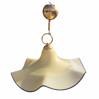 Grande suspension fazzoletto en verre de Murano – Italie années 70 – Ø 61 cm - Ref 1478