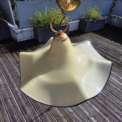 Grande suspension fazzoletto en verre de Murano – Italie années 70 – Ø 61 cm - Ref 1478