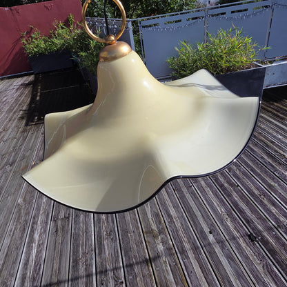 Grande suspension fazzoletto en verre de Murano – Italie années 70 – Ø 61 cm - Ref 1478