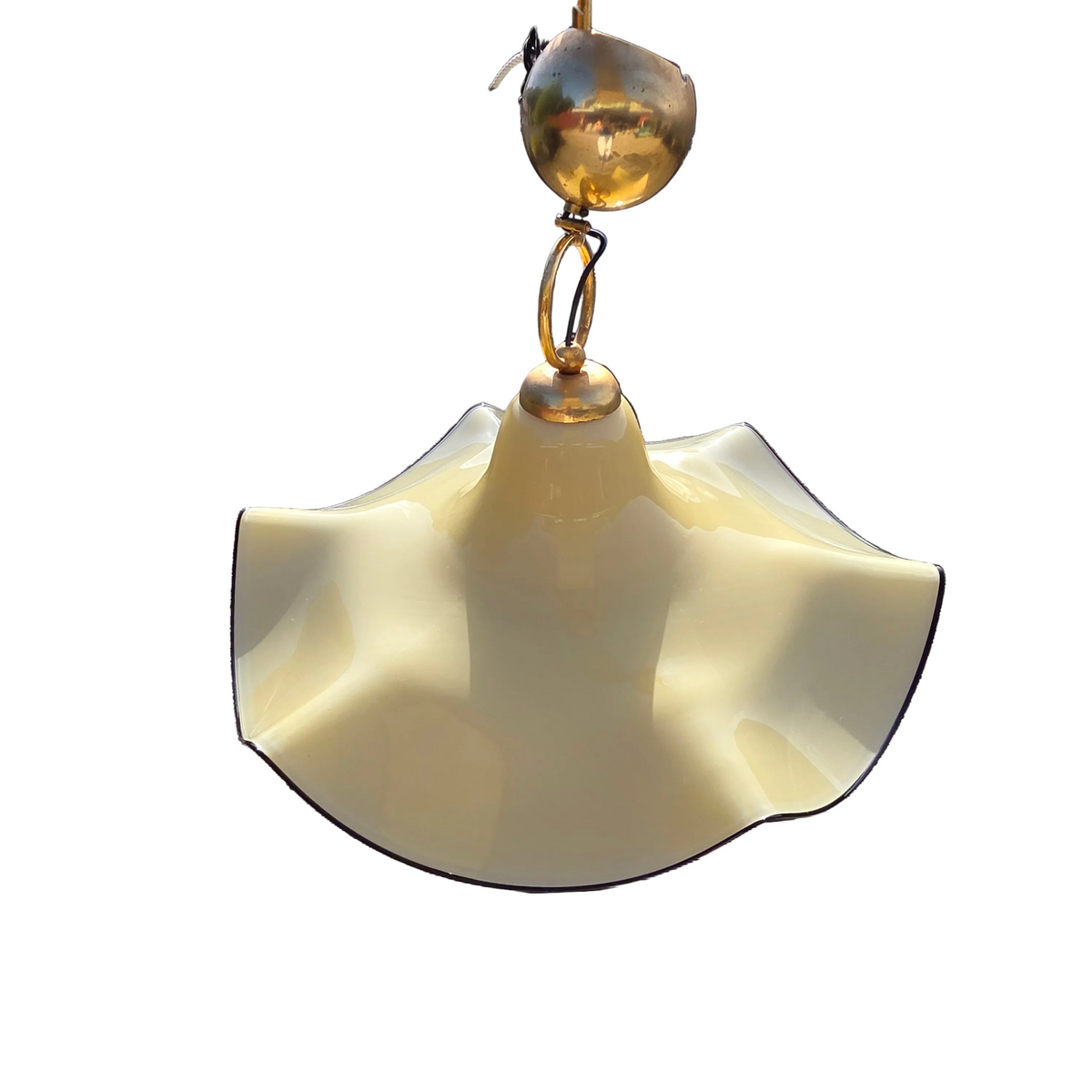 Grande suspension fazzoletto en verre de Murano – Italie années 70 – Ø 61 cm - Ref 1478