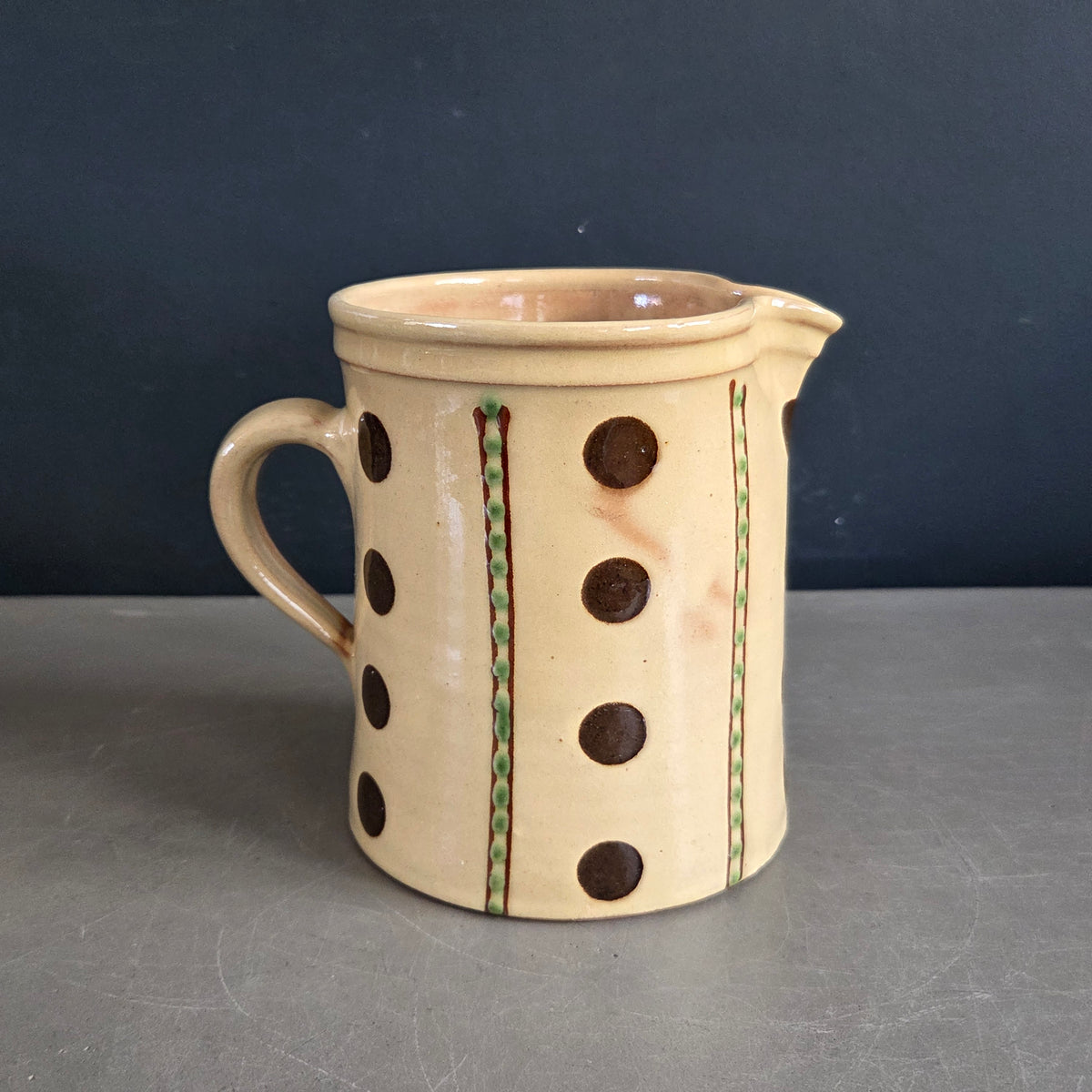 Pichet ancien en terre cuite JC Hermann - Poterie d'Evires - Ref 1465