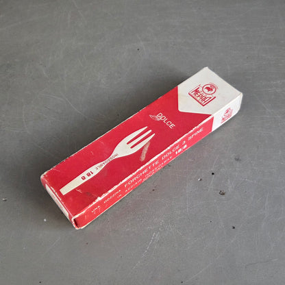 11 fourchettes à dessert Mepra « Dolce » – Italie vintage – boîte d’origine - Inox - Ref 1474