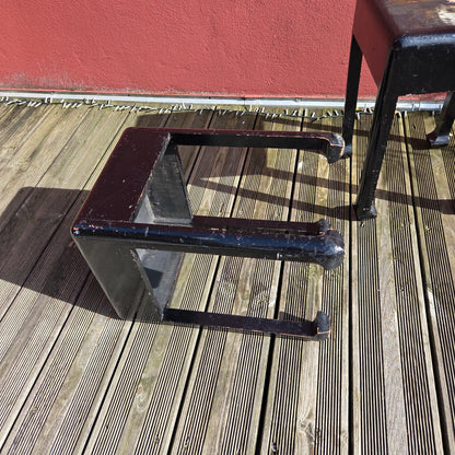 Paire de tabourets chinois en bois laqué peint - Ref 1471