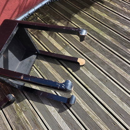 Paire de tabourets chinois en bois laqué peint - Ref 1471