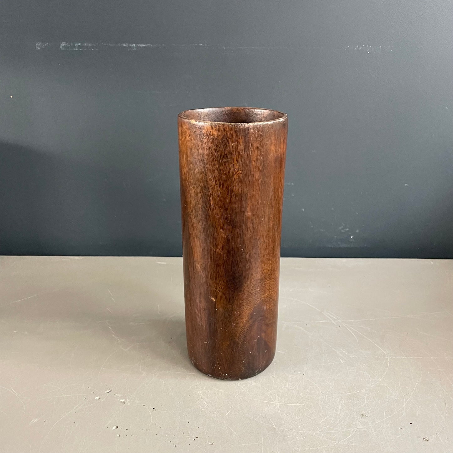 Cache pot en bois vintage - Ref 1088