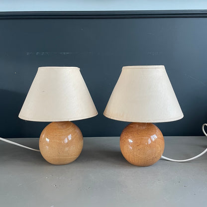 Paire de lampes de chevet pied boule - Ref 1092