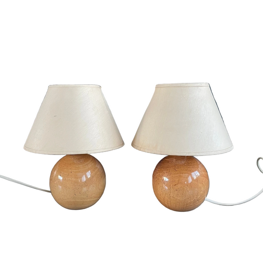 Paire de lampes de chevet pied boule - Ref 1092