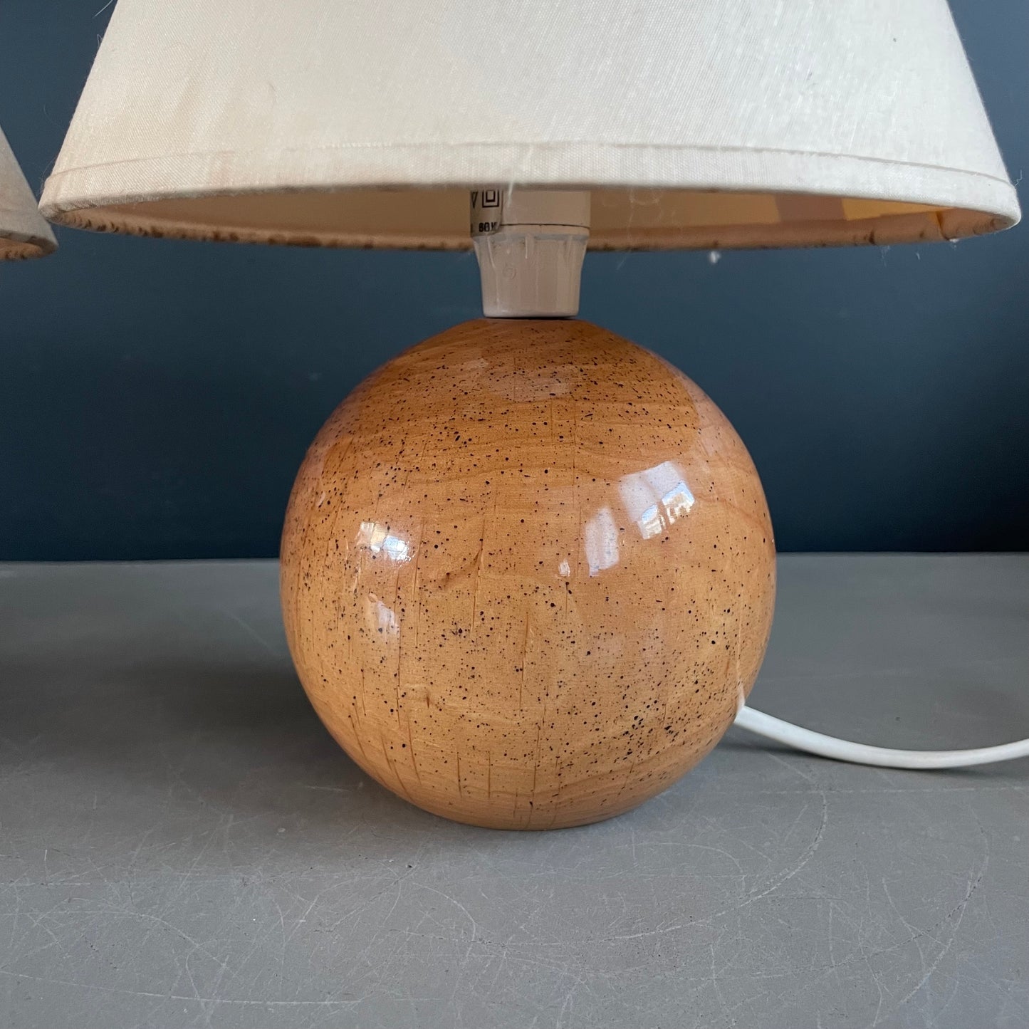 Paire de lampes de chevet pied boule - Ref 1092