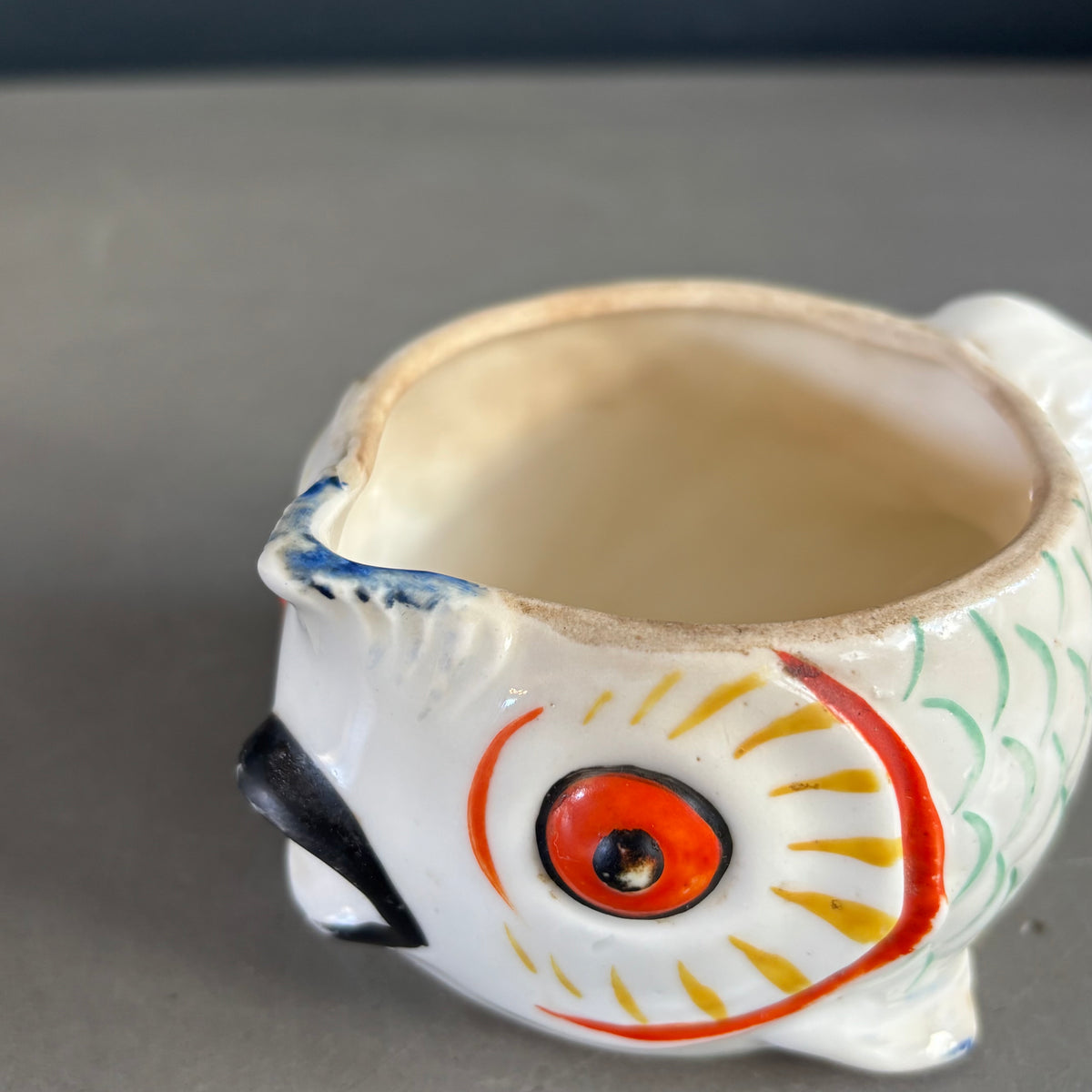 Pot à lait poisson - céramique artisanale - Ref 1374