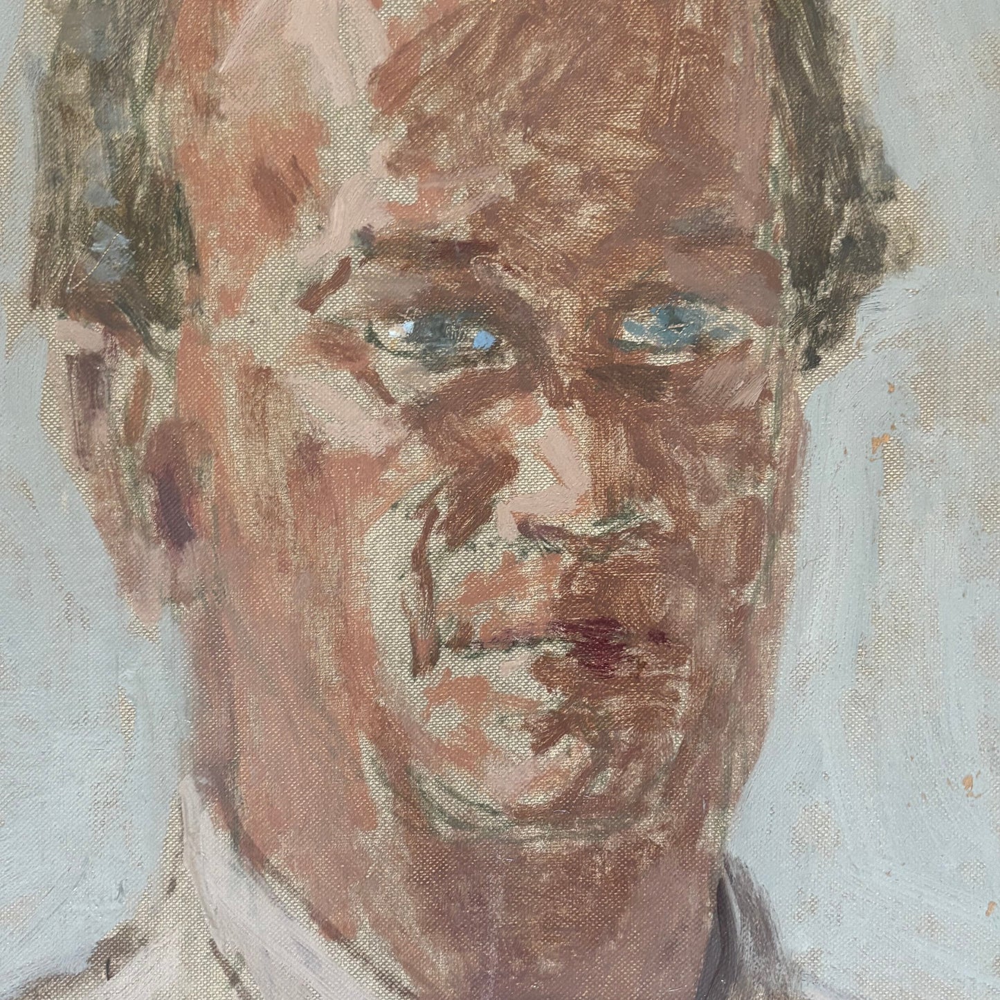Portrait d’homme à la cravate, signé Benn, 1988 - Ref 1298