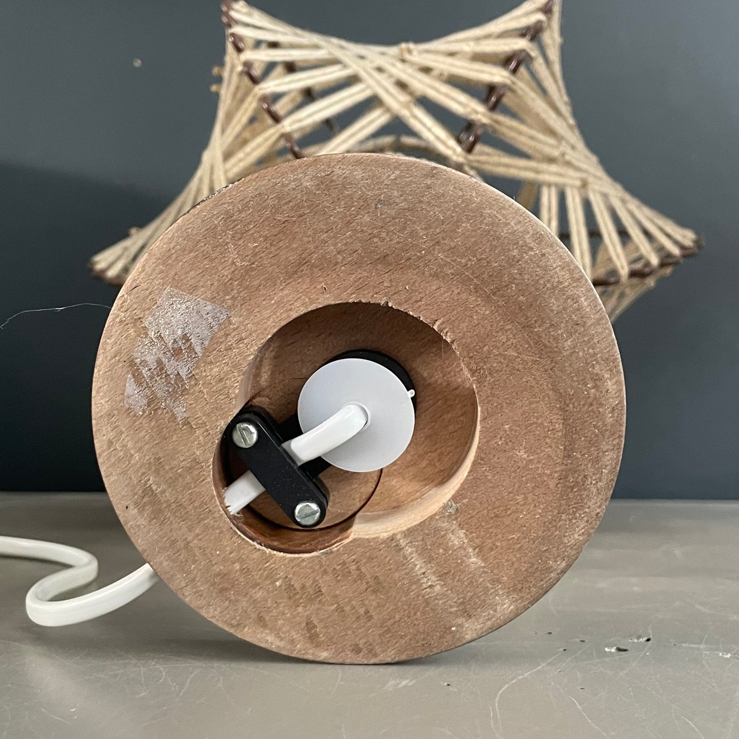 Paire de lampes vintage abat-jour fil tendu - Ref 1087
