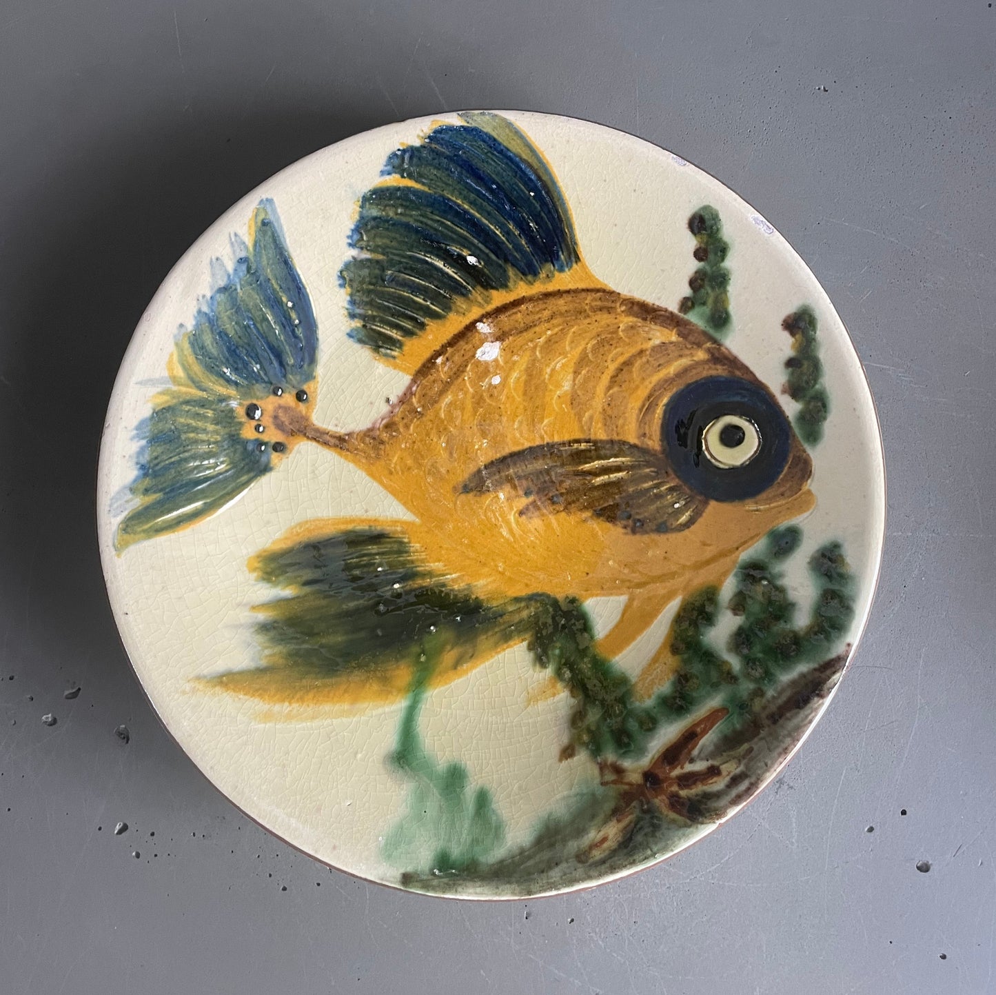 Série de 6 assiettes Puigdemont motifs poissons - Ref 1049