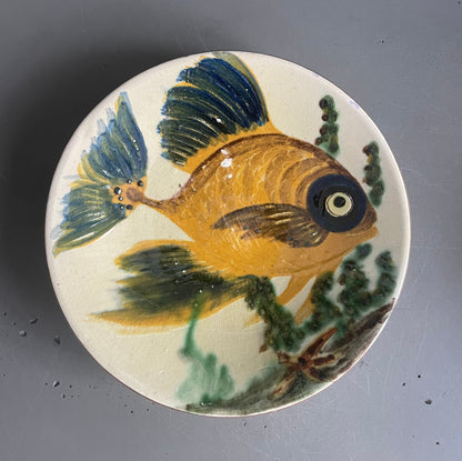 Série de 6 assiettes Puigdemont motifs poissons - Ref 1049