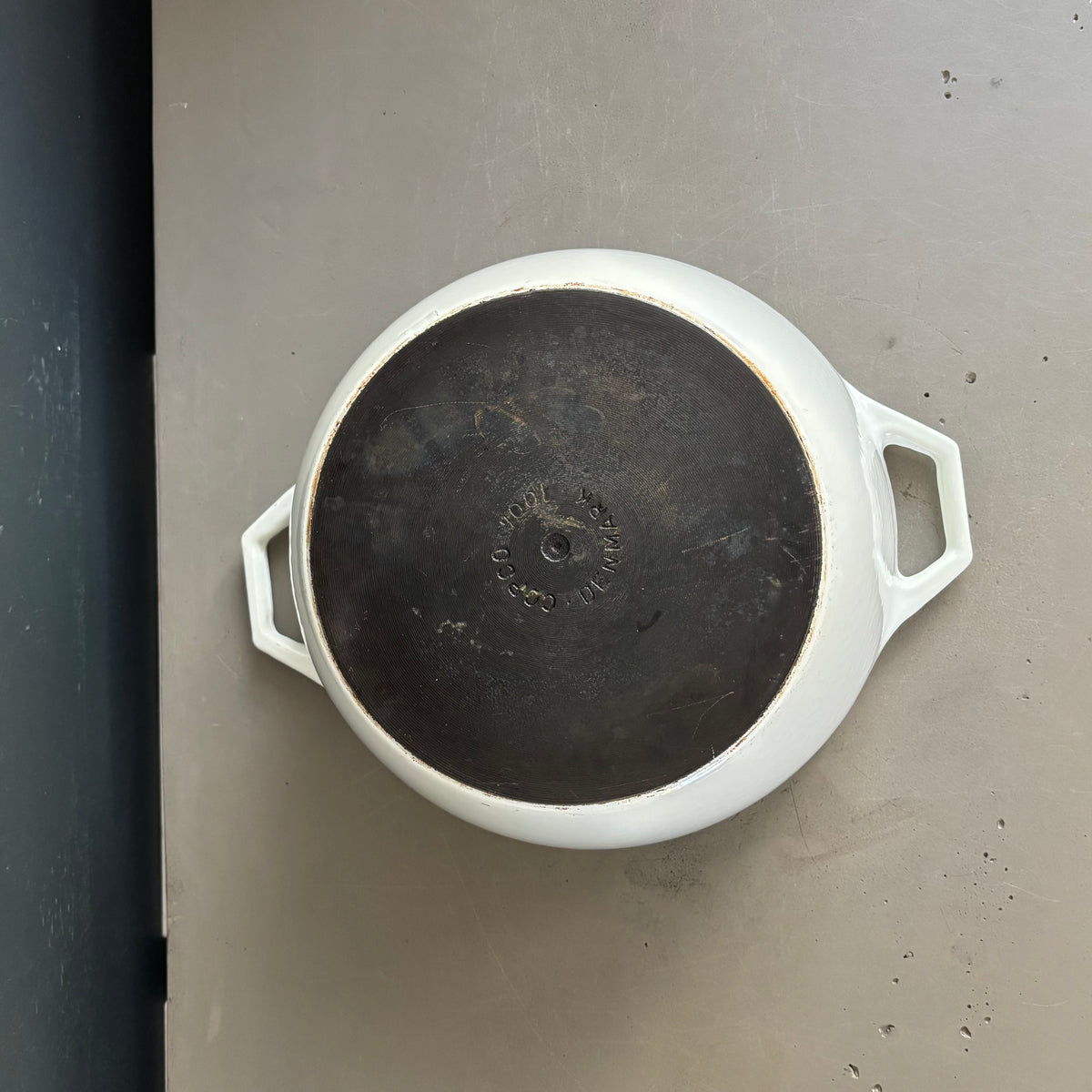 Cocotte scandinave en fonte laquée blanche Copco 1004 Denmark - Ref 1392