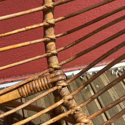 Paire de fauteuils en bambou et rotin vintage, style Riviera, années 60-70 - Ref 1257