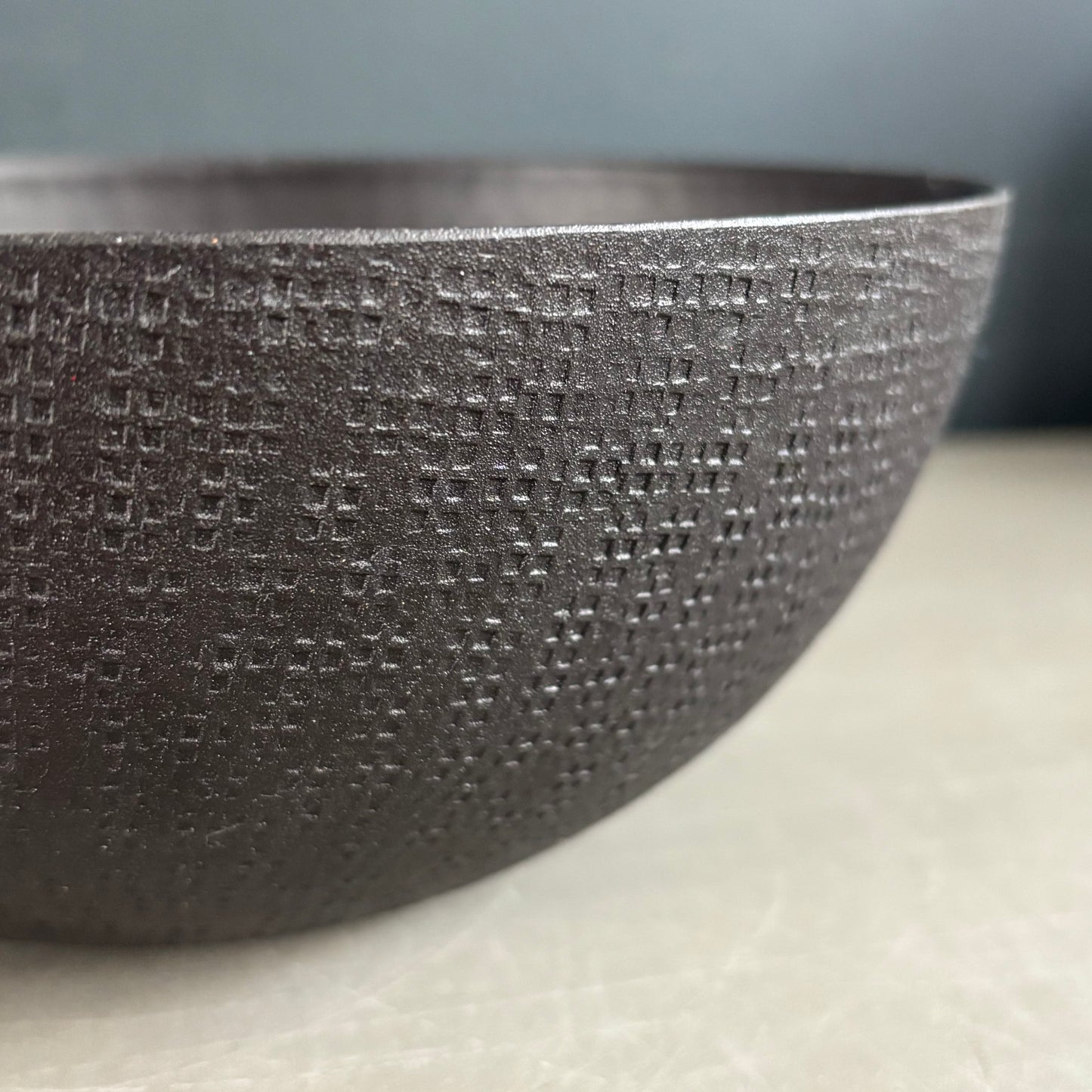Paire de bols vide-poche en métal laqué noir - Ref 1249
