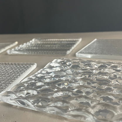 Lot de 5 sous-verres en verre trempé - Ref 1114
