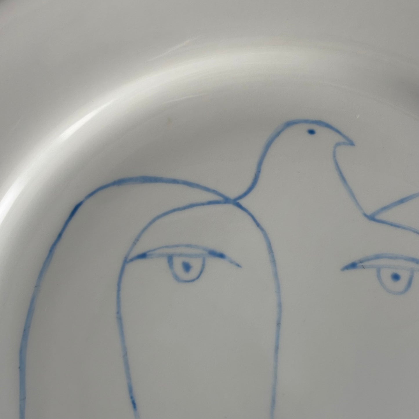 Paire d'assiettes Picasso en porcelaine de Limoges - Ref 1324