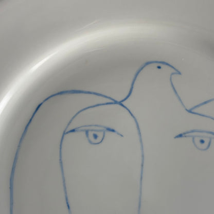 Paire d'assiettes Picasso en porcelaine de Limoges - Ref 1324