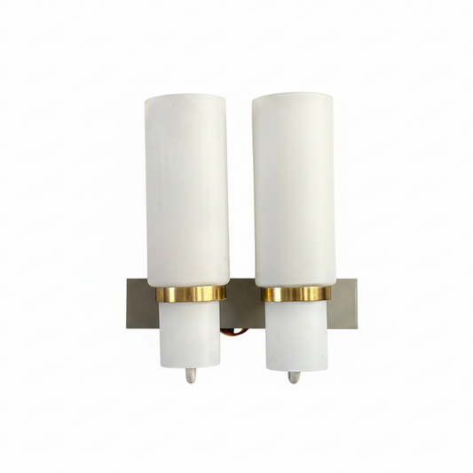 Applique double en opaline et laiton - Ref 1381