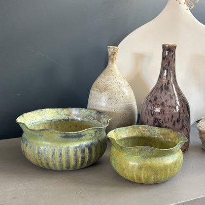 Paire de cache-pots gigognes en cuivre - Ref 1375