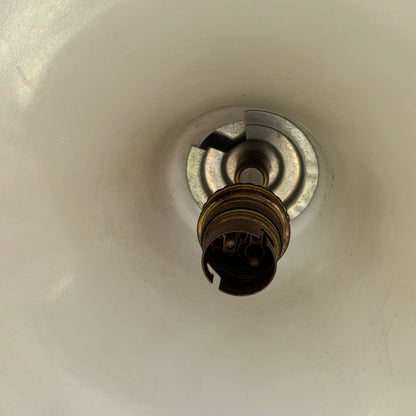 Suspension vintage en verre blanc et système monte et baisse - Ref 1309