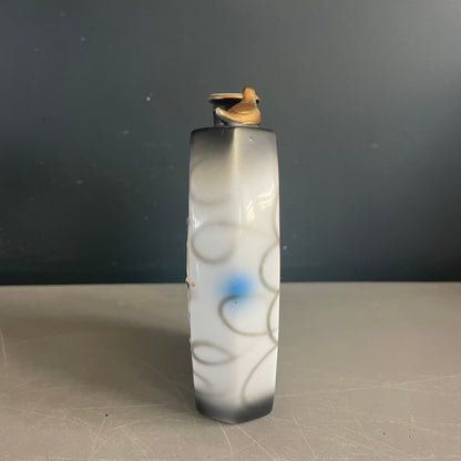 Service à saké en porcelaine – 6 tasses, bouteille et plateau - Ref 1123