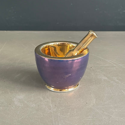 Petit ensemble mortier et pilon en porcelaine- Ref 1131