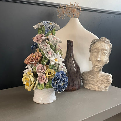 Bouquet en porcelaine - Centre de table - Ref 1113