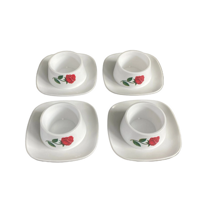 Lot de 4 coquetiers vintage en plastique - Ref 1054