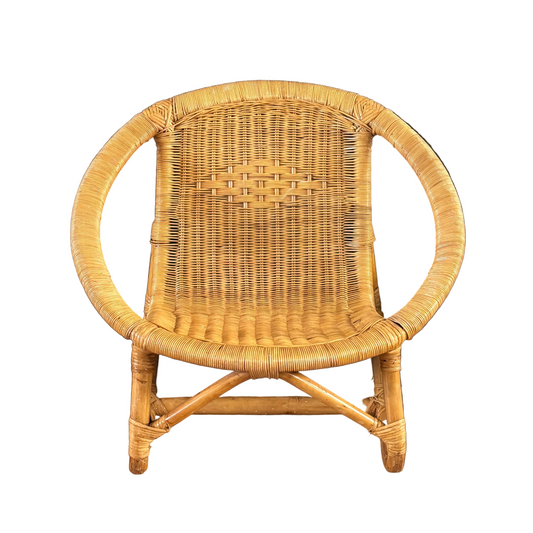 Fauteuil enfant en bambou et rotin - Ref 1379