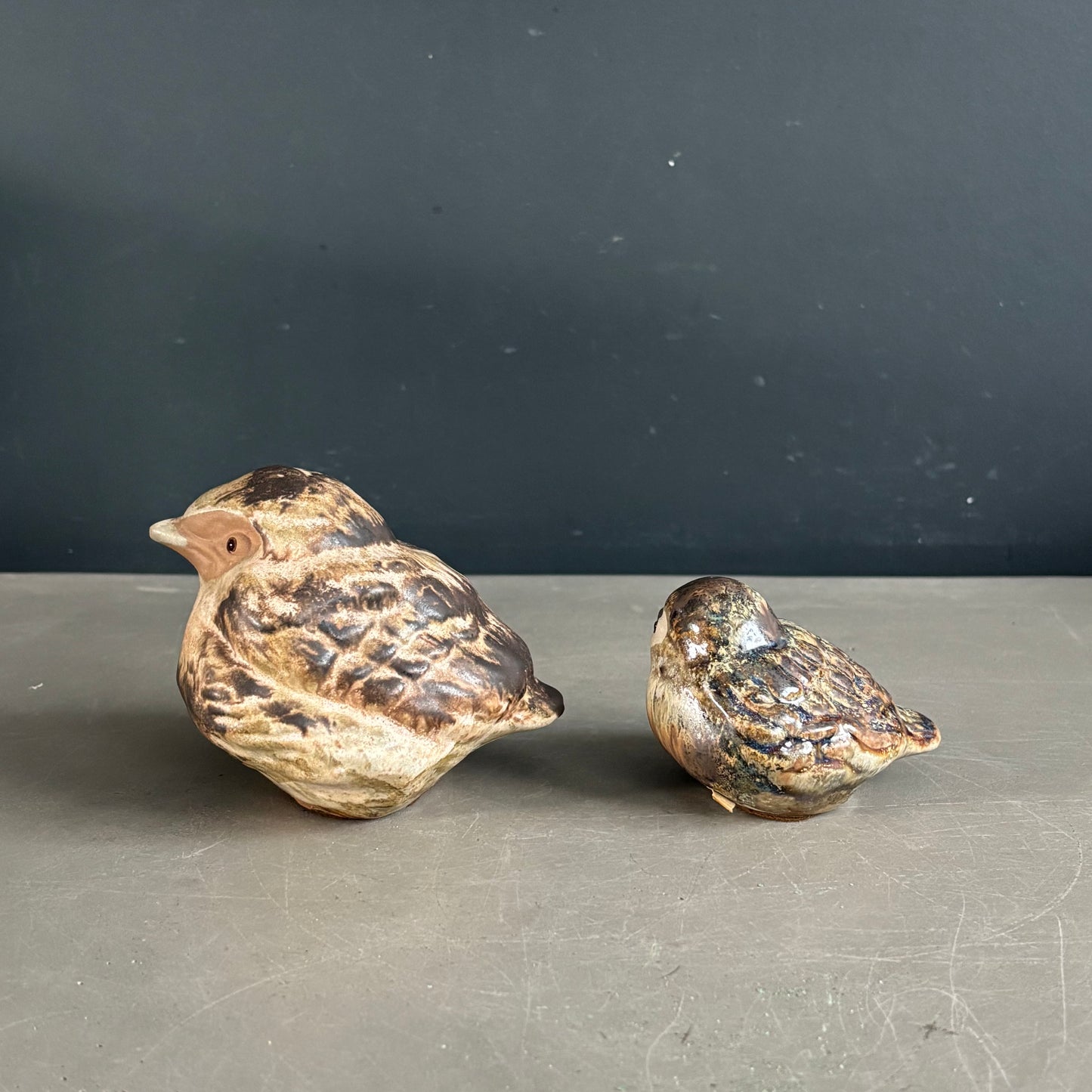 Paire d’oiseaux en grès - Erik Engkvist pour Jie Gantofta - Suède - 1960/70 - Ref 1291