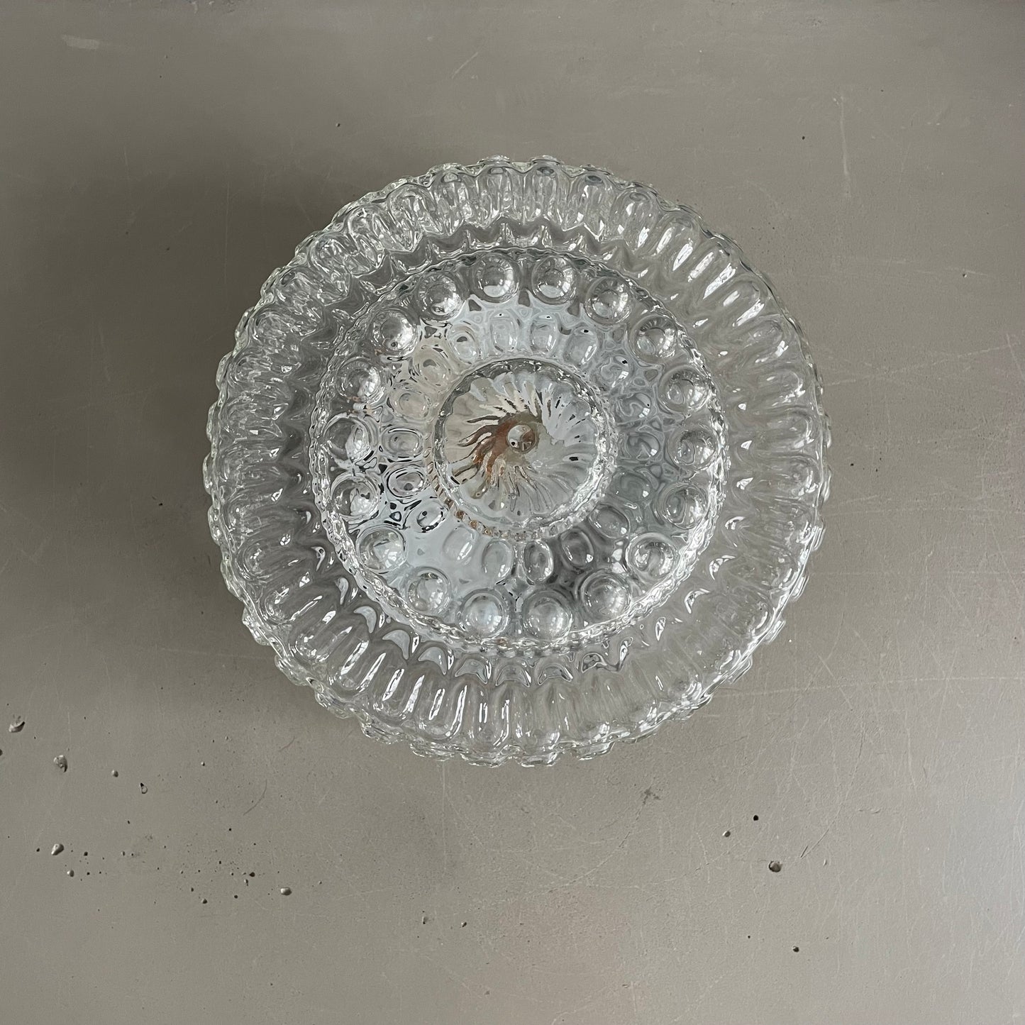 Plafonnier ou applique en verre moulé - Ref 1185