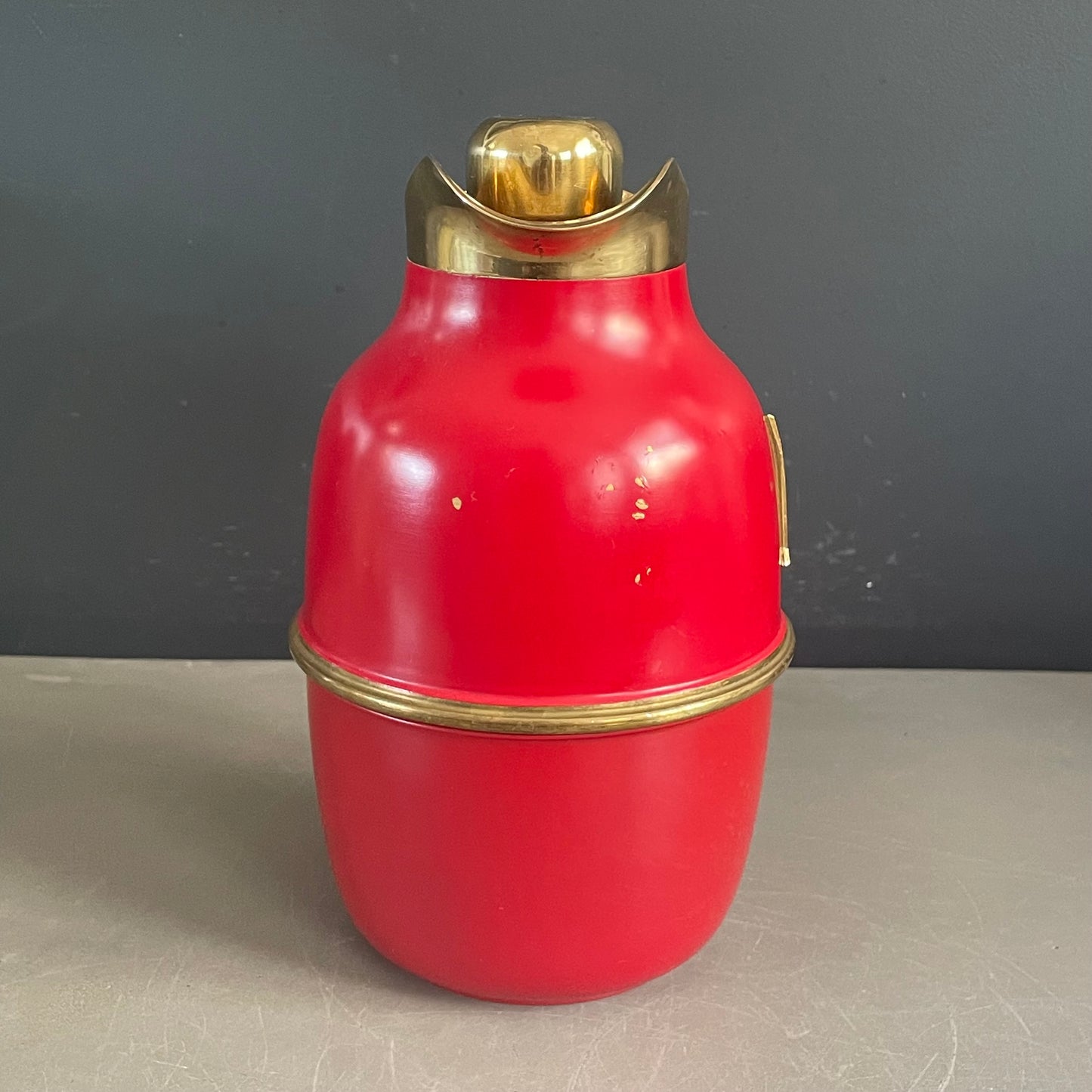 Bouteille isotherme Thermos Aldo Tura pour Cognac Napoléon années 60 - Ref 934