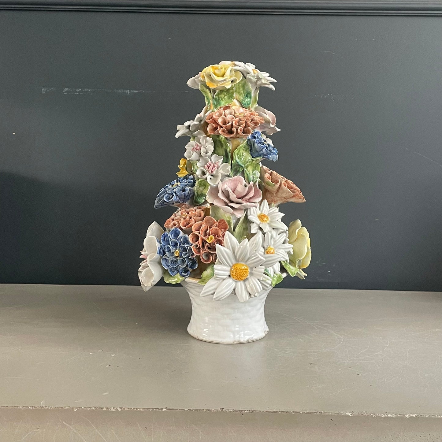 Bouquet en porcelaine - Centre de table - Ref 1113