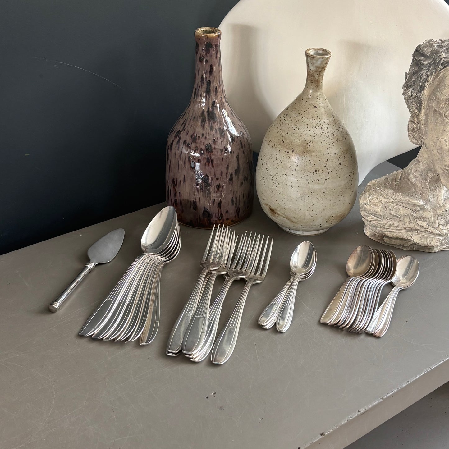 Lot de couverts en métal argenté - Ref 1255