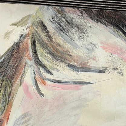 Grand portrait de Thom Yorke de Radiohead - peinture sur papier 110x75cm - Ref 1314