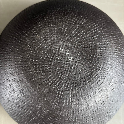 Paire de bols vide-poche en métal laqué noir - Ref 1249