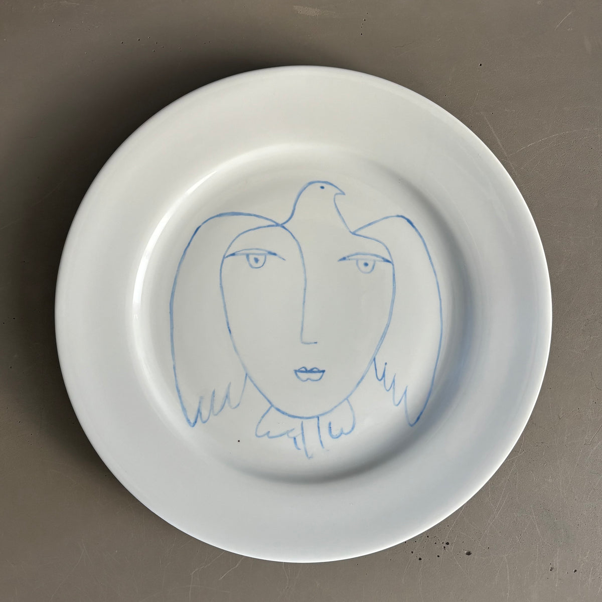 Paire d'assiettes Picasso en porcelaine de Limoges - Ref 1324